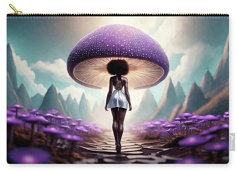 African queen mushroom world  - Zip Pouch