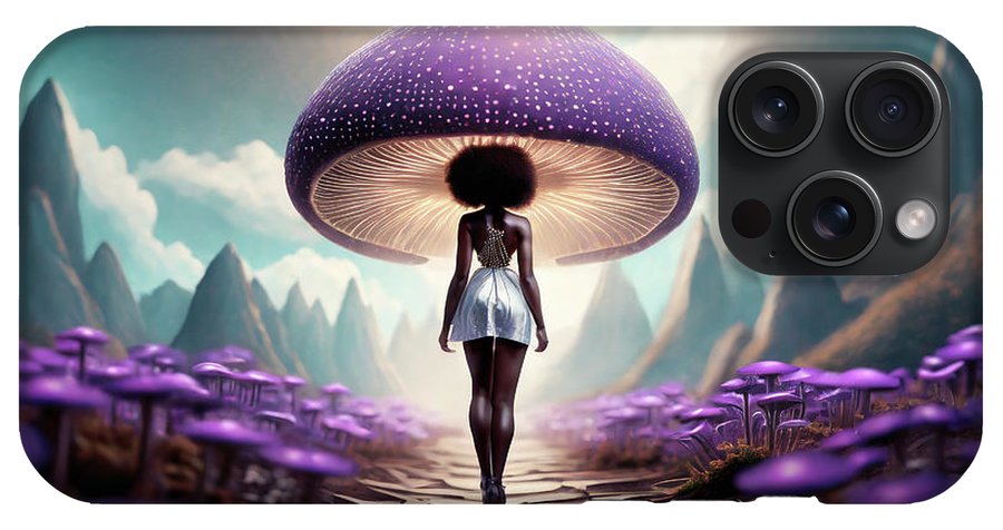 African queen mushroom world  - Phone Case