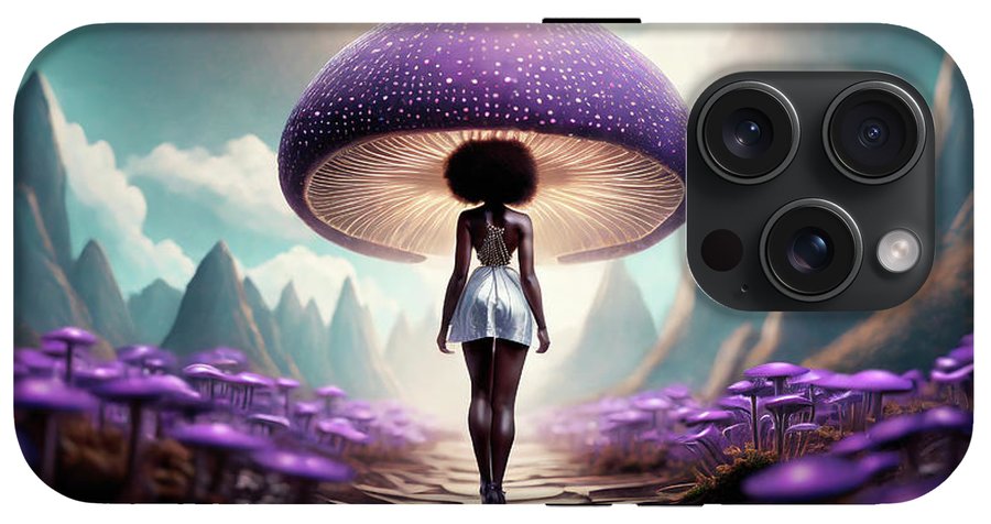 African queen mushroom world  - Phone Case