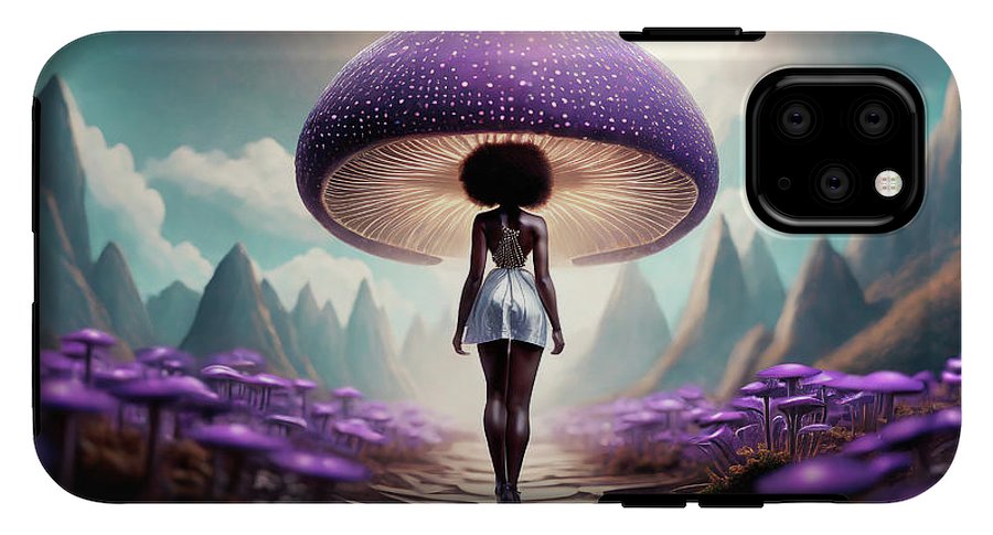 African queen mushroom world  - Phone Case