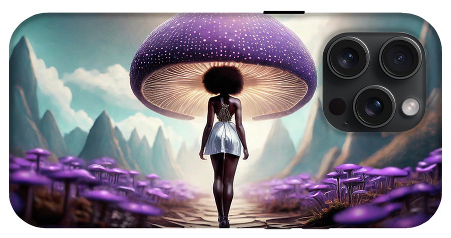 African queen mushroom world  - Phone Case