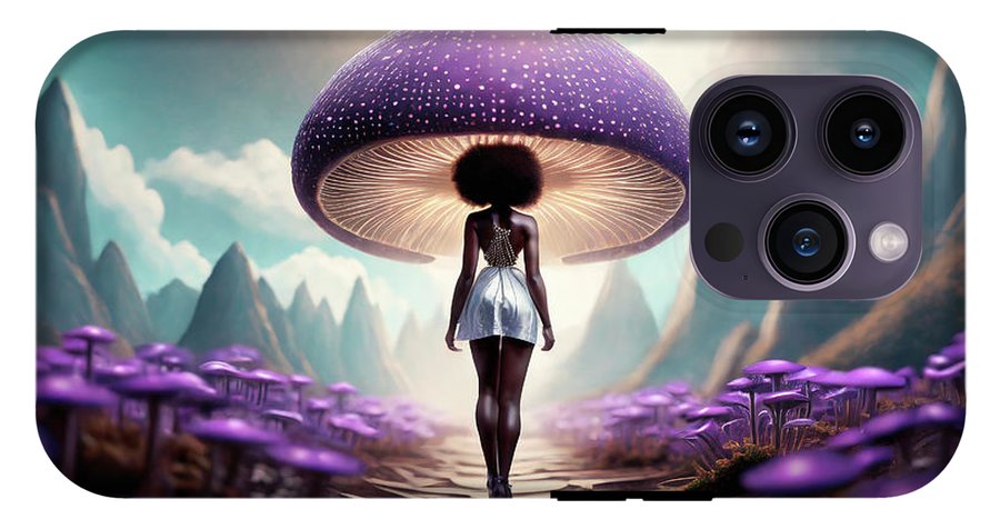 African queen mushroom world  - Phone Case