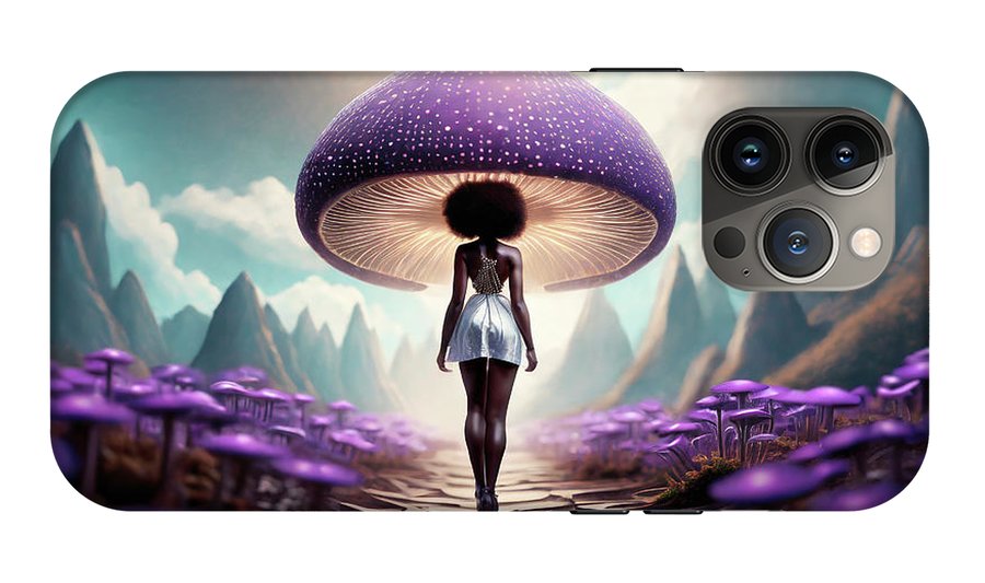 African queen mushroom world  - Phone Case