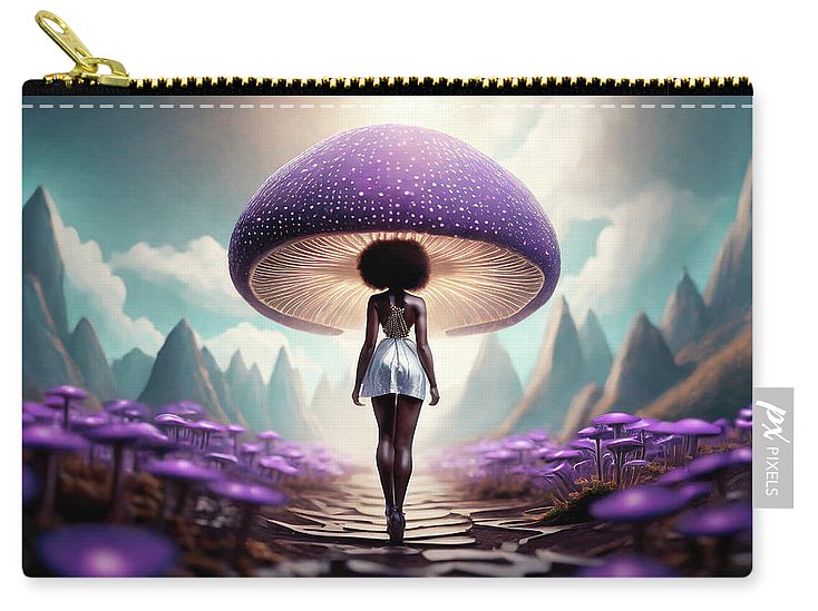 African queen mushroom world  - Zip Pouch