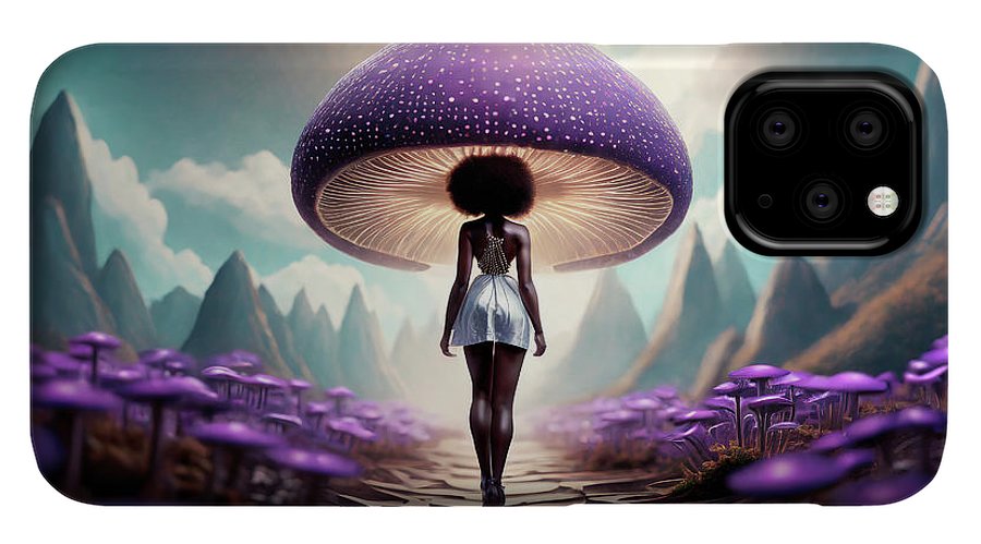 African queen mushroom world  - Phone Case