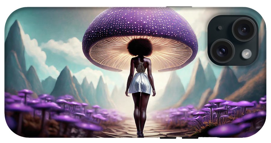 African queen mushroom world  - Phone Case