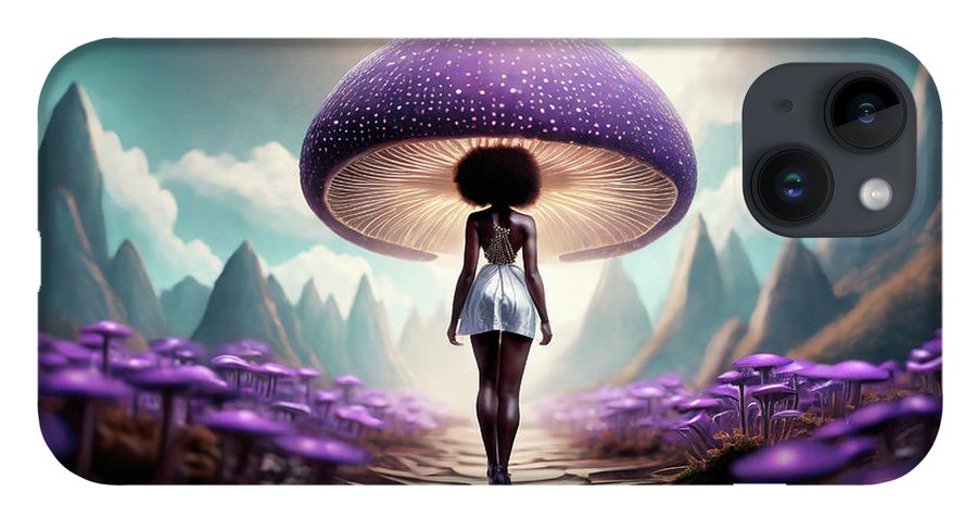 African queen mushroom world  - Phone Case