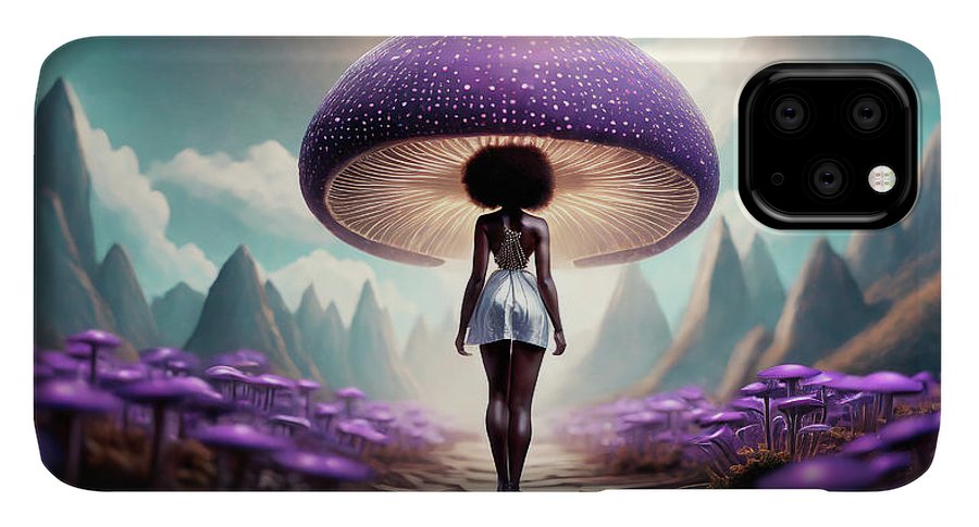 African queen mushroom world  - Phone Case