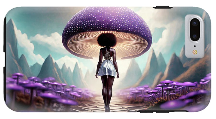 African queen mushroom world  - Phone Case