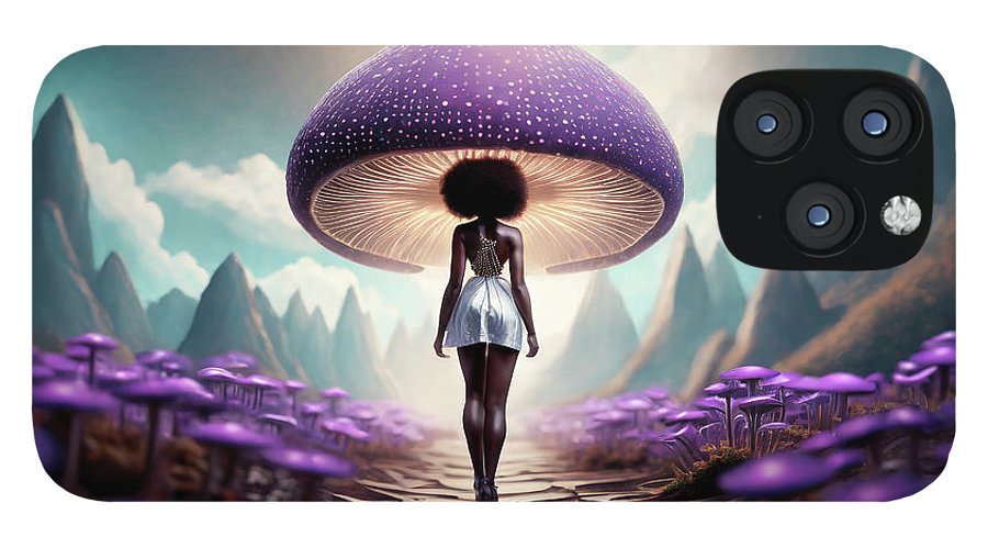 African queen mushroom world  - Phone Case