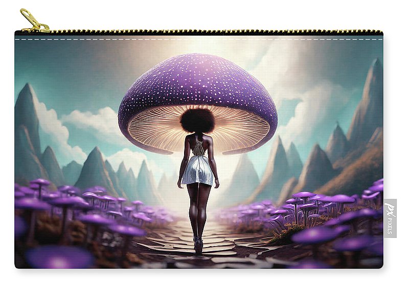 African queen mushroom world  - Zip Pouch