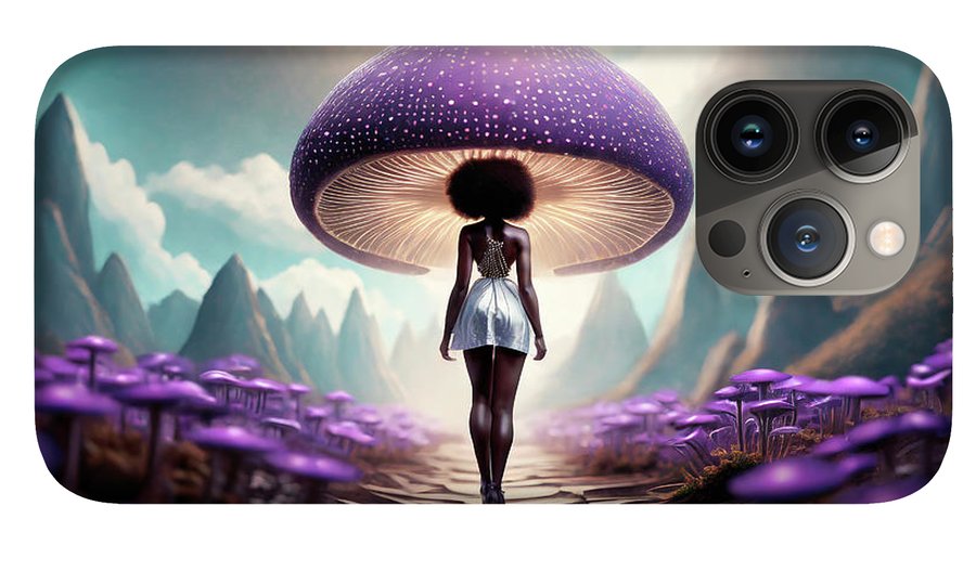African queen mushroom world  - Phone Case