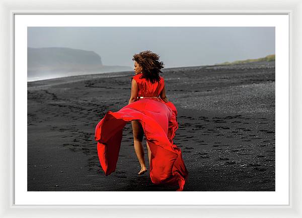 Afro Fire Queen - Framed Print