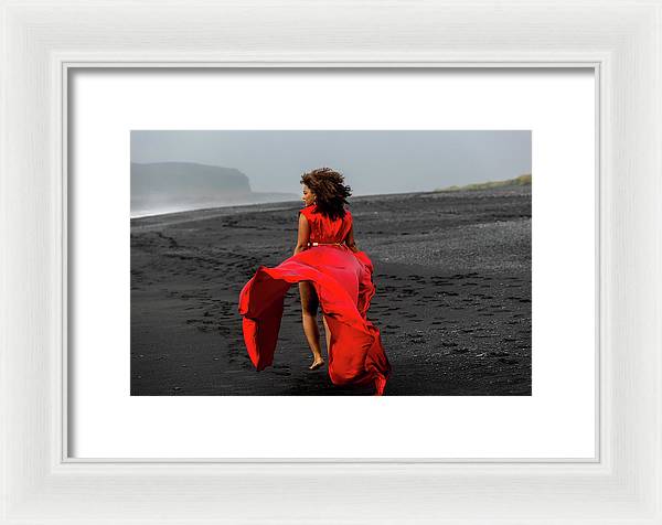 Afro Fire Queen - Framed Print