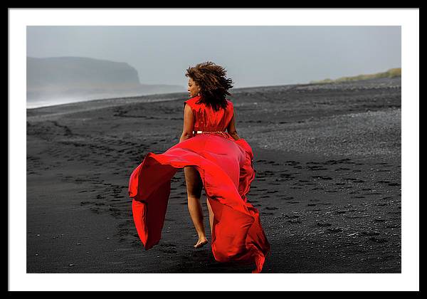 Afro Fire Queen - Framed Print