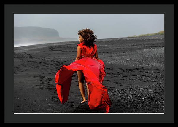 Afro Fire Queen - Framed Print