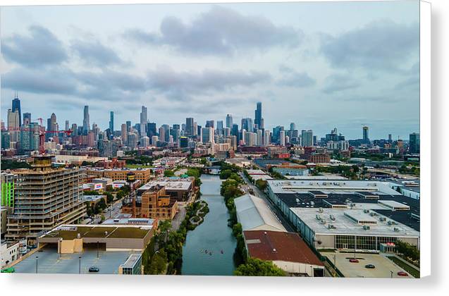 Beautiful aerial view of the city of Chicago  - Canvas Print