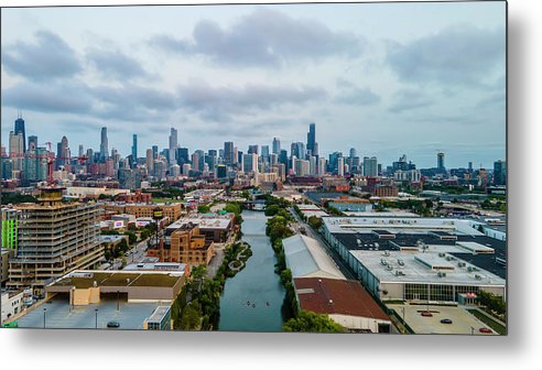 Beautiful aerial view of the city of Chicago  - Metal Print