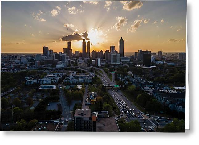 Birds Eye view of Atlanta  - Greeting Card