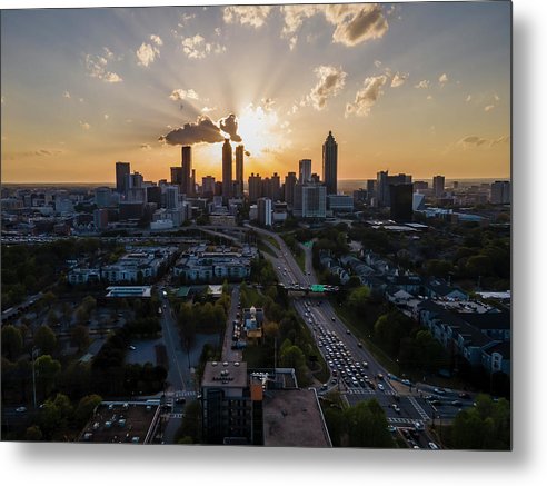 Birds Eye view of Atlanta  - Metal Print