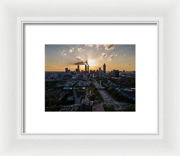 Birds Eye view of Atlanta  - Framed Print