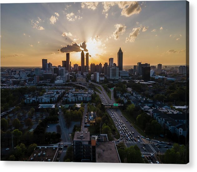 Birds Eye view of Atlanta  - Acrylic Print