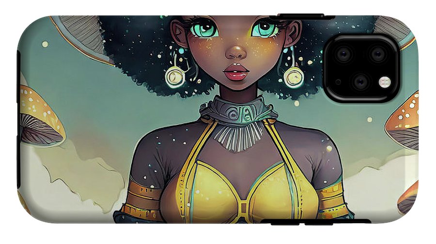 Black Queen In A Mushroom Forest  - Phone Case