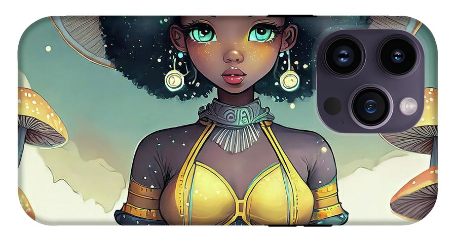 Black Queen In A Mushroom Forest  - Phone Case