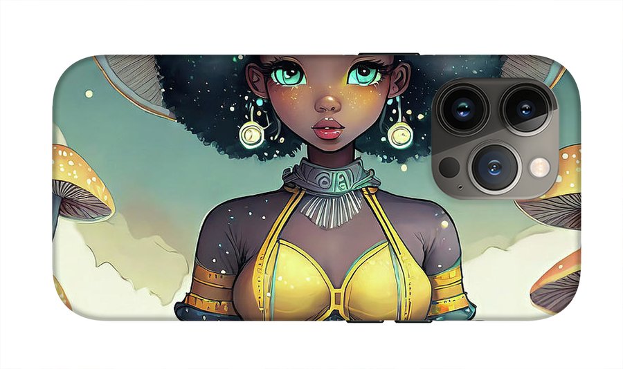 Black Queen In A Mushroom Forest  - Phone Case