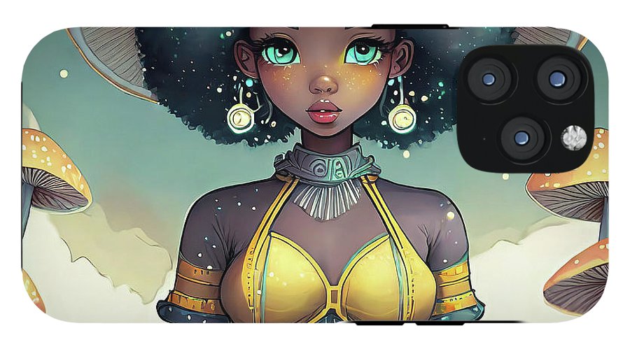 Black Queen In A Mushroom Forest  - Phone Case