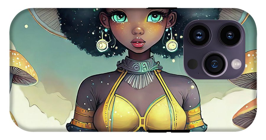 Black Queen In A Mushroom Forest  - Phone Case