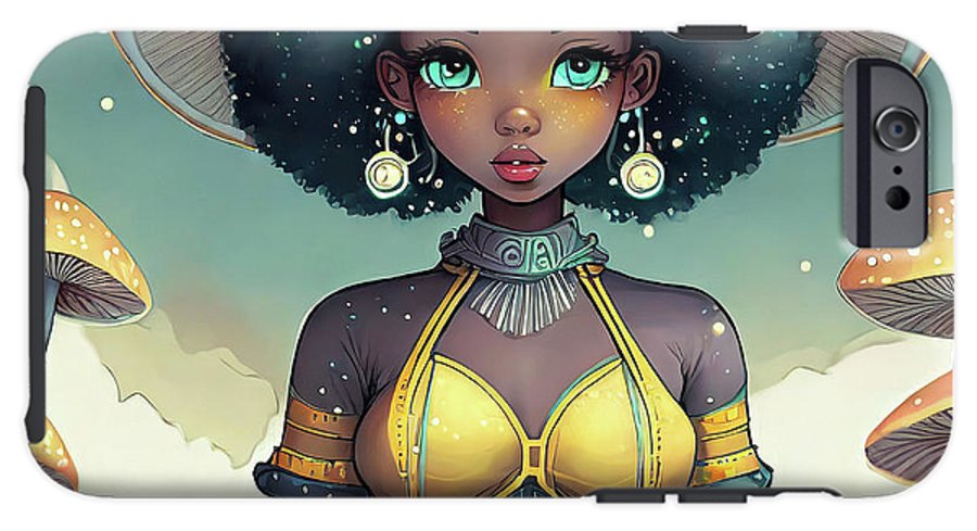 Black Queen In A Mushroom Forest  - Phone Case