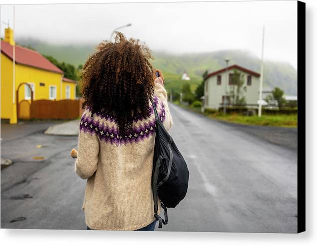 Black Woman Traveler  - Canvas Print