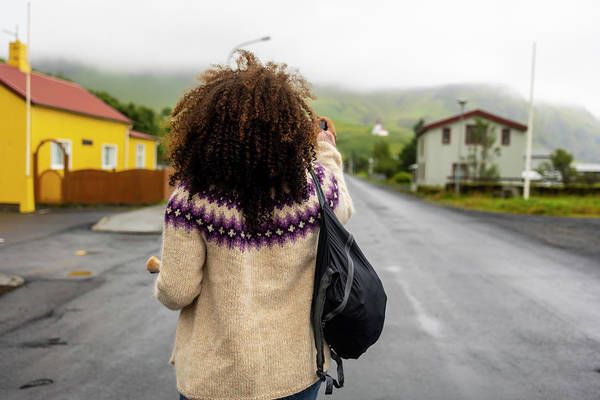 Black Woman Traveler  - Art Print