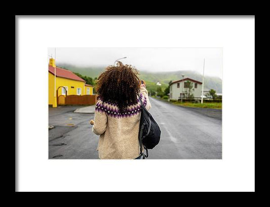 Black Woman Traveler  - Framed Print