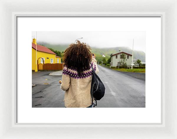 Black Woman Traveler  - Framed Print