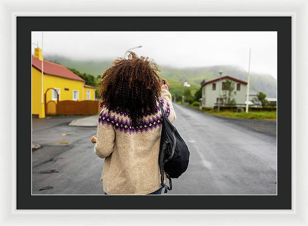 Black Woman Traveler  - Framed Print