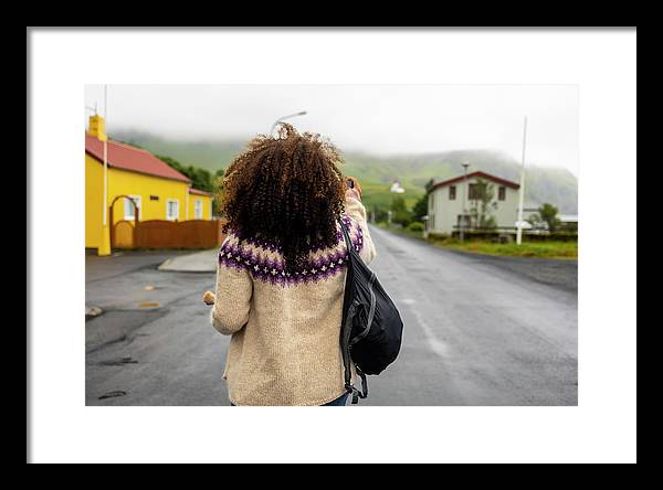 Black Woman Traveler  - Framed Print