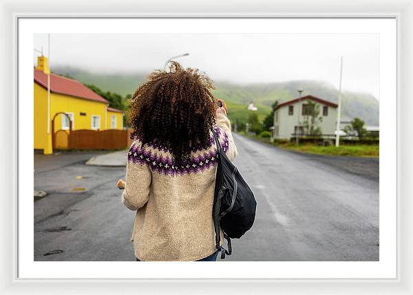 Black Woman Traveler  - Framed Print