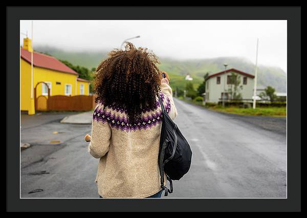 Black Woman Traveler  - Framed Print