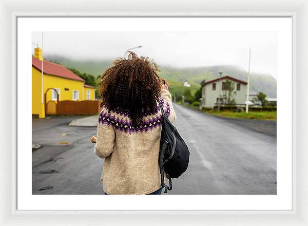 Black Woman Traveler  - Framed Print