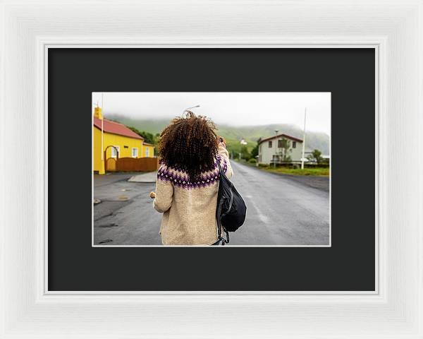 Black Woman Traveler  - Framed Print