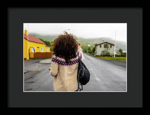 Black Woman Traveler  - Framed Print