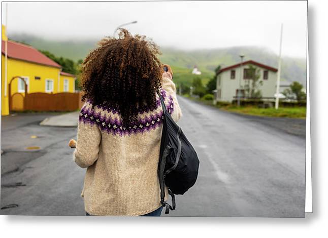 Black Woman Traveler  - Greeting Card