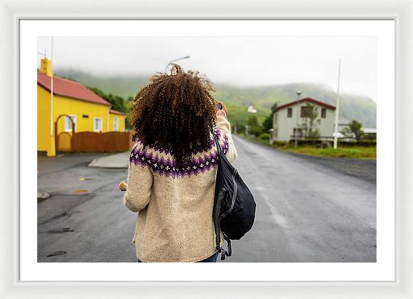 Black Woman Traveler  - Framed Print