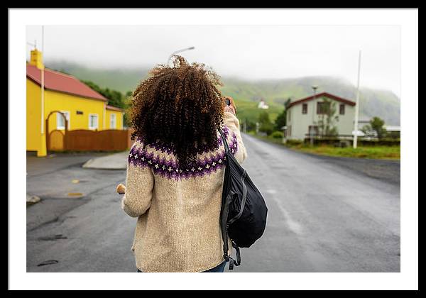 Black Woman Traveler  - Framed Print