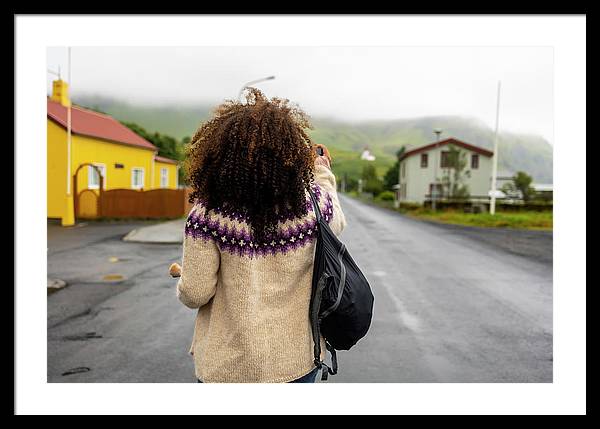 Black Woman Traveler  - Framed Print