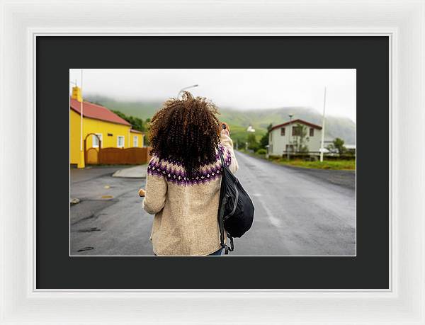 Black Woman Traveler  - Framed Print