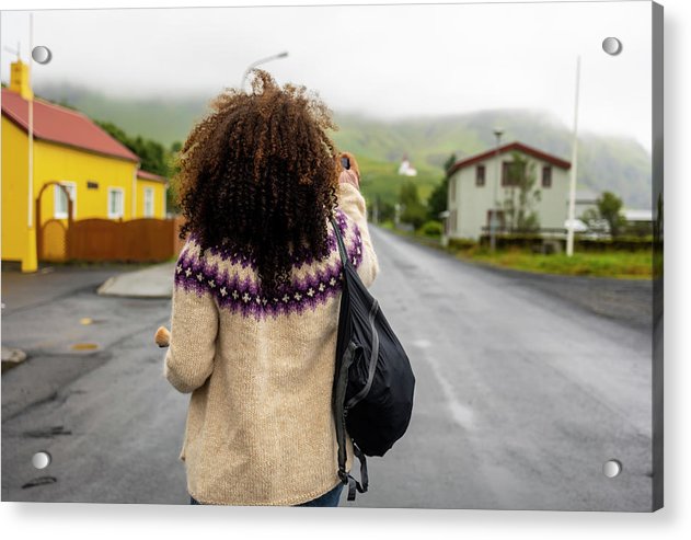 Black Woman Traveler  - Acrylic Print