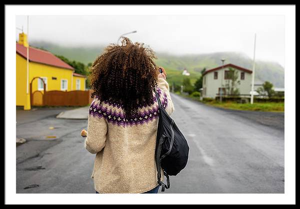 Black Woman Traveler  - Framed Print